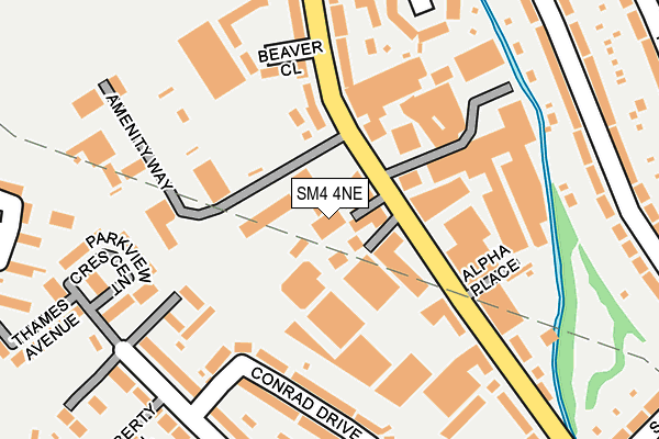 SM4 4NE map - OS OpenMap – Local (Ordnance Survey) SM4 4NE map - OS OpenMap – Local (Ordnance Survey)