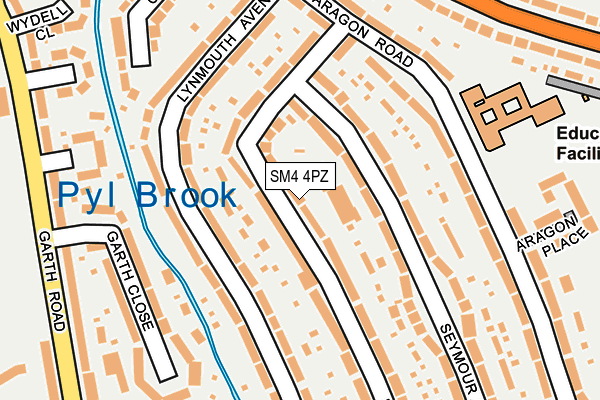 SM4 4PZ map - OS OpenMap – Local (Ordnance Survey) SM4 4PZ map - OS OpenMap – Local (Ordnance Survey)