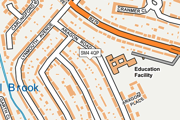 SM4 4QP map - OS OpenMap – Local (Ordnance Survey) SM4 4QP map - OS OpenMap – Local (Ordnance Survey)