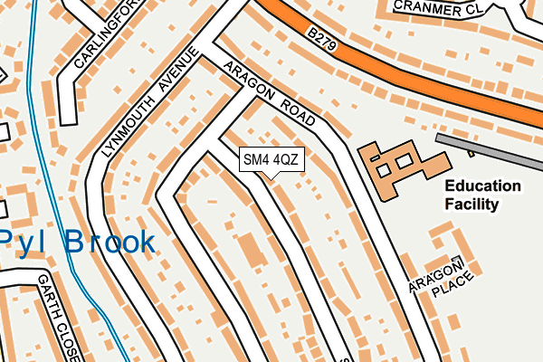 SM4 4QZ map - OS OpenMap – Local (Ordnance Survey) SM4 4QZ map - OS OpenMap – Local (Ordnance Survey)