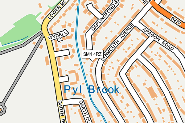 SM4 4RZ map - OS OpenMap – Local (Ordnance Survey) SM4 4RZ map - OS OpenMap – Local (Ordnance Survey)