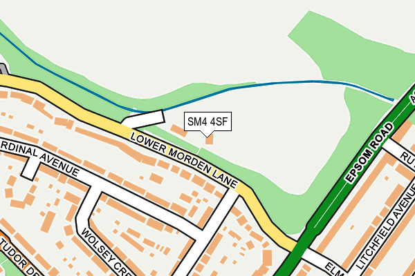 SM4 4SF map - OS OpenMap – Local (Ordnance Survey) SM4 4SF map - OS OpenMap – Local (Ordnance Survey)