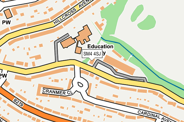 SM4 4SJ map - OS OpenMap – Local (Ordnance Survey) SM4 4SJ map - OS OpenMap – Local (Ordnance Survey)