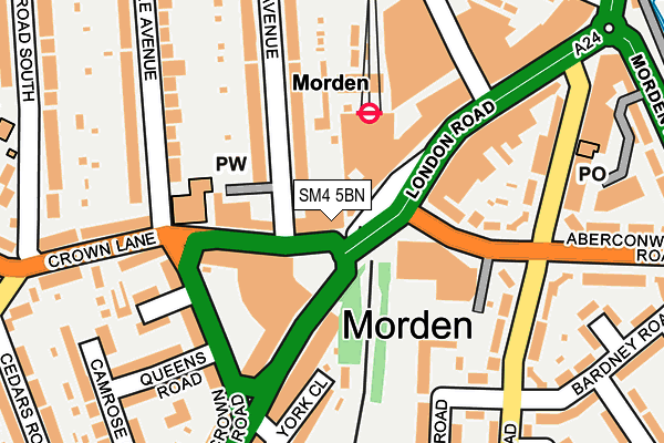 SM4 5BN map - OS OpenMap – Local (Ordnance Survey) SM4 5BN map - OS OpenMap – Local (Ordnance Survey)