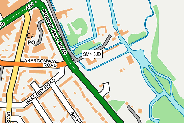 SM4 5JD map - OS OpenMap – Local (Ordnance Survey) SM4 5JD map - OS OpenMap – Local (Ordnance Survey)