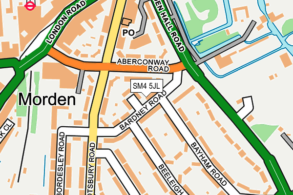 SM4 5JL map - OS OpenMap – Local (Ordnance Survey)