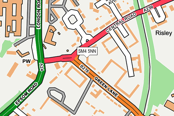 SM4 5NN map - OS OpenMap – Local (Ordnance Survey) SM4 5NN map - OS OpenMap – Local (Ordnance Survey)