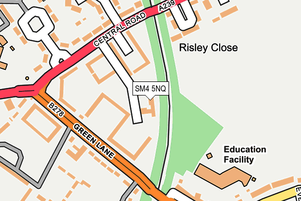 SM4 5NQ map - OS OpenMap – Local (Ordnance Survey) SM4 5NQ map - OS OpenMap – Local (Ordnance Survey)