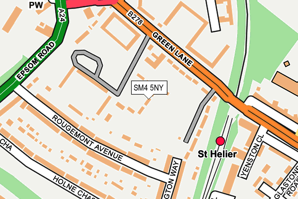 SM4 5NY map - OS OpenMap – Local (Ordnance Survey) SM4 5NY map - OS OpenMap – Local (Ordnance Survey)