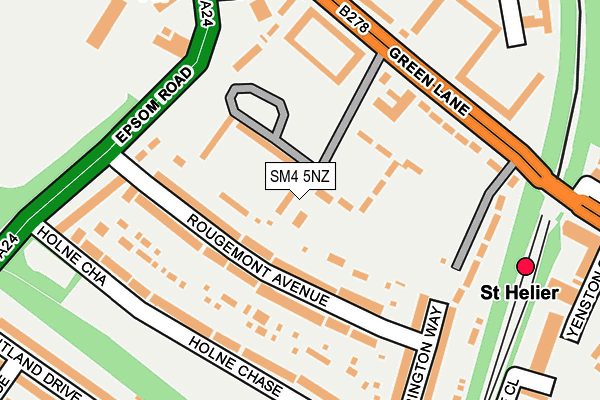 SM4 5NZ map - OS OpenMap – Local (Ordnance Survey) SM4 5NZ map - OS OpenMap – Local (Ordnance Survey)