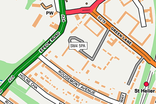 SM4 5PA map - OS OpenMap – Local (Ordnance Survey) SM4 5PA map - OS OpenMap – Local (Ordnance Survey)