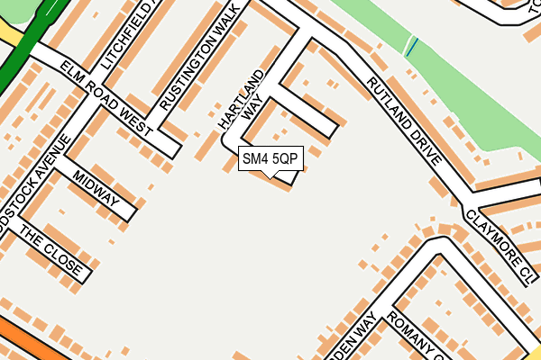 SM4 5QP map - OS OpenMap – Local (Ordnance Survey) SM4 5QP map - OS OpenMap – Local (Ordnance Survey)
