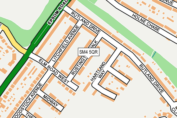 SM4 5QR map - OS OpenMap – Local (Ordnance Survey) SM4 5QR map - OS OpenMap – Local (Ordnance Survey)