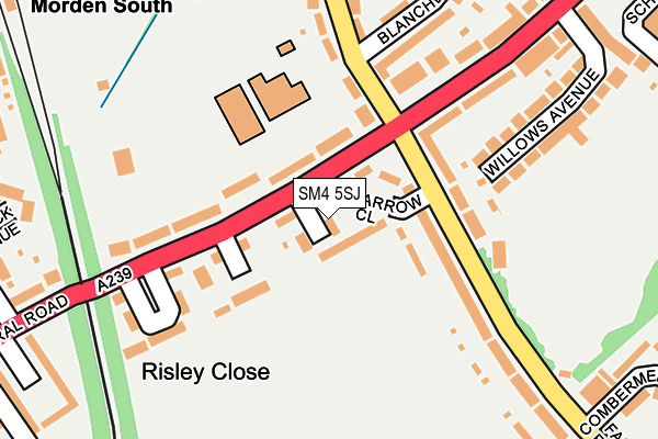 SM4 5SJ map - OS OpenMap – Local (Ordnance Survey) SM4 5SJ map - OS OpenMap – Local (Ordnance Survey)