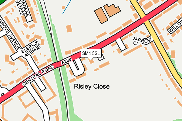 SM4 5SL map - OS OpenMap – Local (Ordnance Survey) SM4 5SL map - OS OpenMap – Local (Ordnance Survey)
