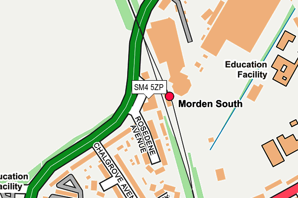 SM4 5ZP map - OS OpenMap – Local (Ordnance Survey) SM4 5ZP map - OS OpenMap – Local (Ordnance Survey)
