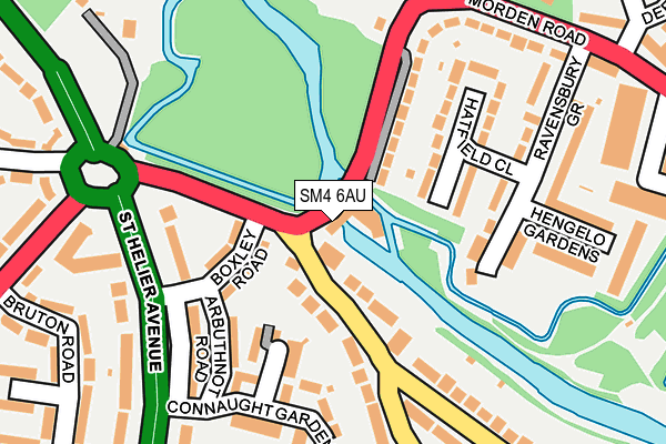 SM4 6AU map - OS OpenMap – Local (Ordnance Survey) SM4 6AU map - OS OpenMap – Local (Ordnance Survey)