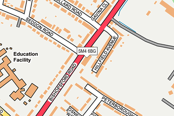 SM4 6BG map - OS OpenMap – Local (Ordnance Survey)