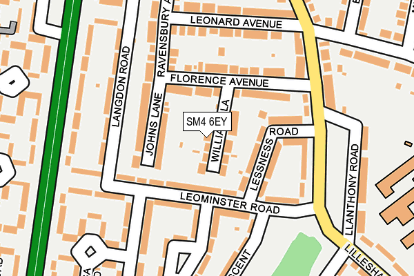 SM4 6EY map - OS OpenMap – Local (Ordnance Survey) SM4 6EY map - OS OpenMap – Local (Ordnance Survey)