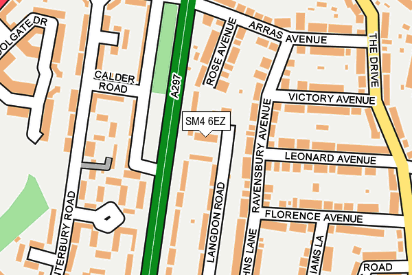 SM4 6EZ map - OS OpenMap – Local (Ordnance Survey) SM4 6EZ map - OS OpenMap – Local (Ordnance Survey)