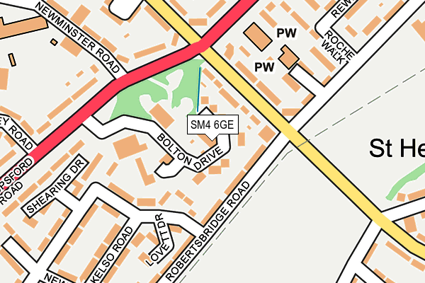 SM4 6GE map - OS OpenMap – Local (Ordnance Survey) SM4 6GE map - OS OpenMap – Local (Ordnance Survey)