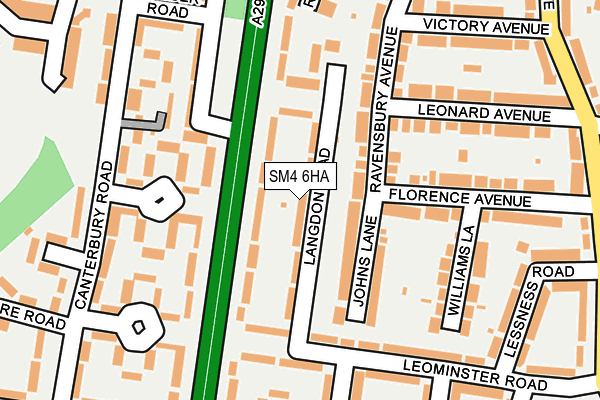 SM4 6HA map - OS OpenMap – Local (Ordnance Survey) SM4 6HA map - OS OpenMap – Local (Ordnance Survey)