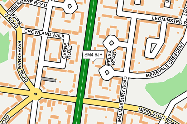 SM4 6JH map - OS OpenMap – Local (Ordnance Survey) SM4 6JH map - OS OpenMap – Local (Ordnance Survey)
