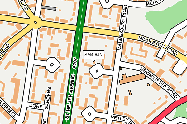 SM4 6JN map - OS OpenMap – Local (Ordnance Survey) SM4 6JN map - OS OpenMap – Local (Ordnance Survey)