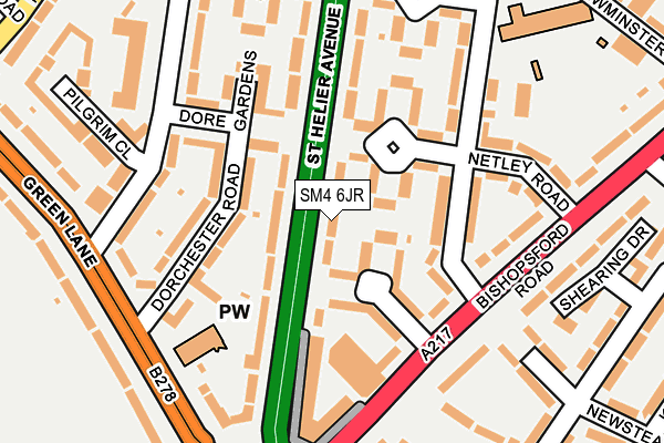 SM4 6JR map - OS OpenMap – Local (Ordnance Survey) SM4 6JR map - OS OpenMap – Local (Ordnance Survey)