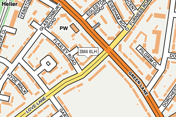 SM4 6LH map - OS OpenMap – Local (Ordnance Survey) SM4 6LH map - OS OpenMap – Local (Ordnance Survey)