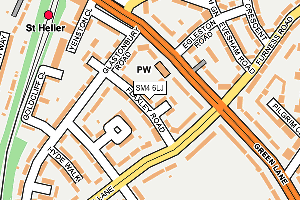 SM4 6LJ map - OS OpenMap – Local (Ordnance Survey) SM4 6LJ map - OS OpenMap – Local (Ordnance Survey)
