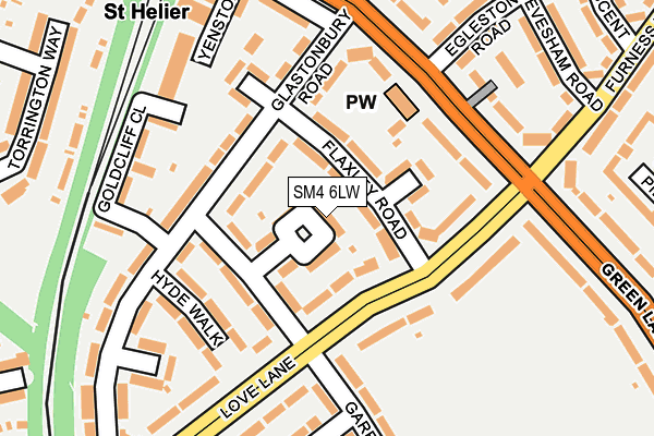 SM4 6LW map - OS OpenMap – Local (Ordnance Survey) SM4 6LW map - OS OpenMap – Local (Ordnance Survey)