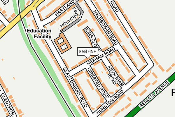 SM4 6NH map - OS OpenMap – Local (Ordnance Survey) SM4 6NH map - OS OpenMap – Local (Ordnance Survey)
