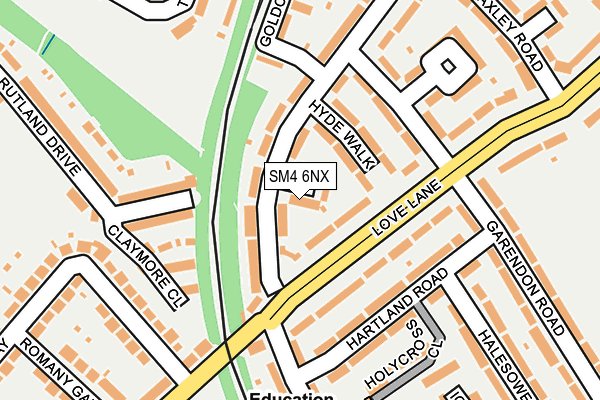 SM4 6NX map - OS OpenMap – Local (Ordnance Survey) SM4 6NX map - OS OpenMap – Local (Ordnance Survey)
