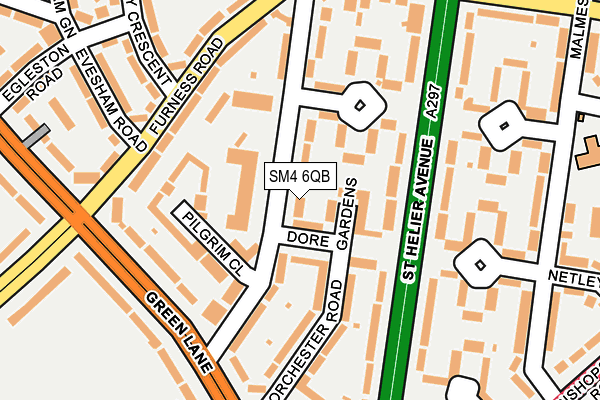SM4 6QB map - OS OpenMap – Local (Ordnance Survey) SM4 6QB map - OS OpenMap – Local (Ordnance Survey)