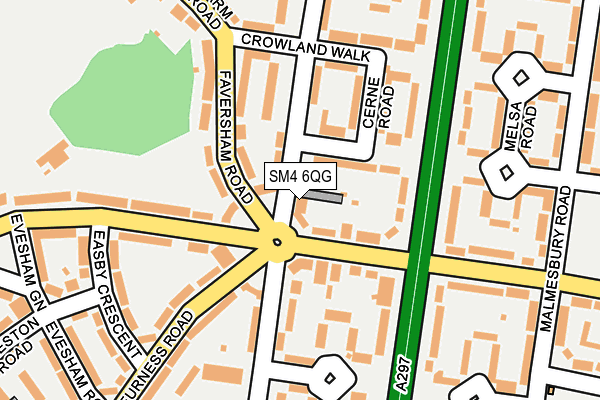 SM4 6QG map - OS OpenMap – Local (Ordnance Survey) SM4 6QG map - OS OpenMap – Local (Ordnance Survey)
