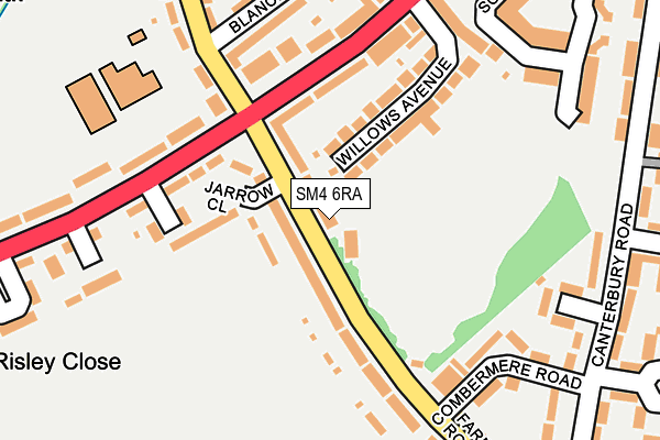 SM4 6RA map - OS OpenMap – Local (Ordnance Survey) SM4 6RA map - OS OpenMap – Local (Ordnance Survey)
