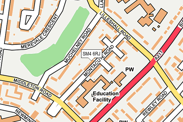 SM4 6RJ map - OS OpenMap – Local (Ordnance Survey) SM4 6RJ map - OS OpenMap – Local (Ordnance Survey)