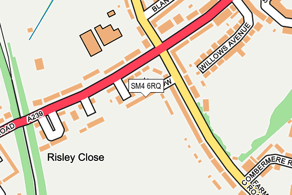 SM4 6RQ map - OS OpenMap – Local (Ordnance Survey) SM4 6RQ map - OS OpenMap – Local (Ordnance Survey)