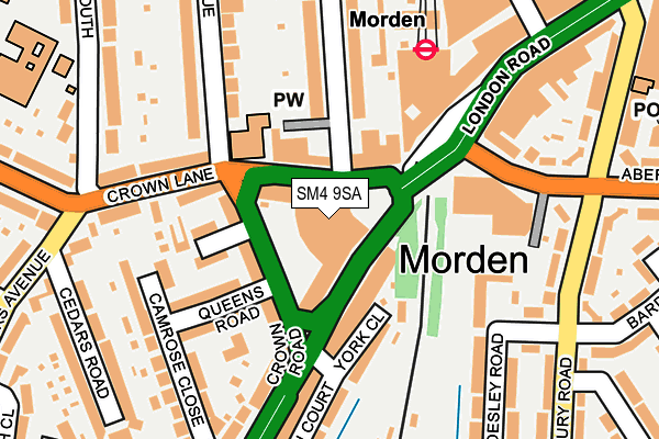 SM4 9SA map - OS OpenMap – Local (Ordnance Survey) SM4 9SA map - OS OpenMap – Local (Ordnance Survey)