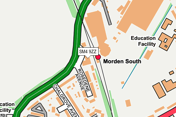 SM4 9ZZ map - OS OpenMap – Local (Ordnance Survey) SM4 9ZZ map - OS OpenMap – Local (Ordnance Survey)