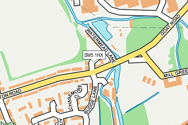 SM5 1HX map - OS OpenMap – Local (Ordnance Survey) SM5 1HX map - OS OpenMap – Local (Ordnance Survey)