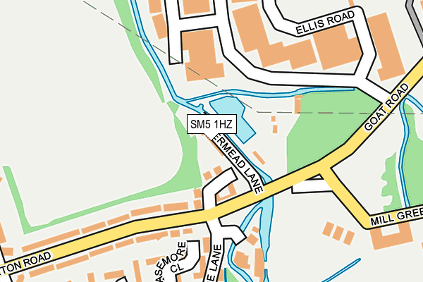 SM5 1HZ map - OS OpenMap – Local (Ordnance Survey) SM5 1HZ map - OS OpenMap – Local (Ordnance Survey)