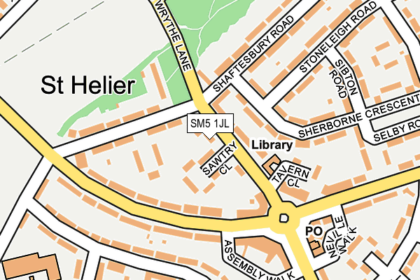 SM5 1JL map - OS OpenMap – Local (Ordnance Survey) SM5 1JL map - OS OpenMap – Local (Ordnance Survey)
