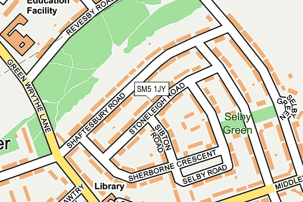 SM5 1JY map - OS OpenMap – Local (Ordnance Survey) SM5 1JY map - OS OpenMap – Local (Ordnance Survey)