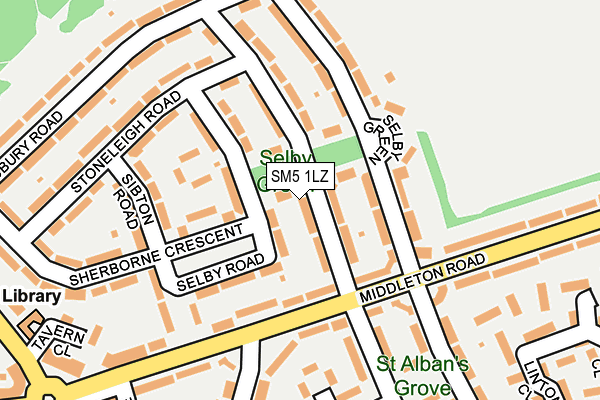 SM5 1LZ map - OS OpenMap – Local (Ordnance Survey) SM5 1LZ map - OS OpenMap – Local (Ordnance Survey)