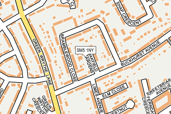 SM5 1NY map - OS OpenMap – Local (Ordnance Survey) SM5 1NY map - OS OpenMap – Local (Ordnance Survey)