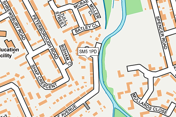 SM5 1PD map - OS OpenMap – Local (Ordnance Survey) SM5 1PD map - OS OpenMap – Local (Ordnance Survey)
