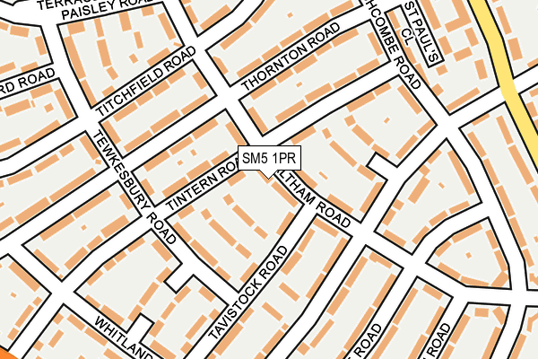 SM5 1PR map - OS OpenMap – Local (Ordnance Survey) SM5 1PR map - OS OpenMap – Local (Ordnance Survey)