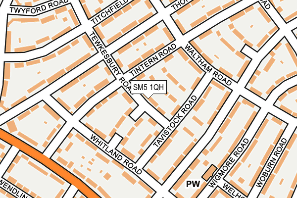 SM5 1QH map - OS OpenMap – Local (Ordnance Survey) SM5 1QH map - OS OpenMap – Local (Ordnance Survey)